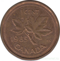 Монета. Канада. 1 цент 1985 год.