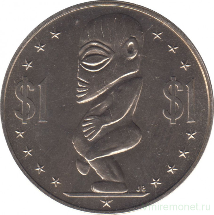 Монета. Острова Кука. 1 доллар 1974 год.