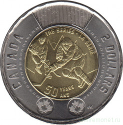 Монета. Канада. 2 доллара 2022 год. 50 лет Суперсерии СССР - Канада.