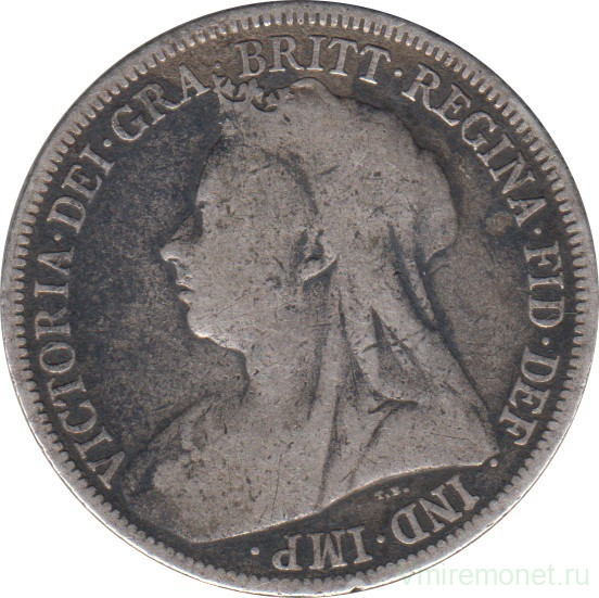 Монета. Великобритания. 1 шиллинг (12 пенсов) 1900 год.