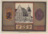 Бона. Нотгельд. Германия. Город Падерборн. 75 пфеннигов 1921 год. Вариант 1044.2.2. ав.
