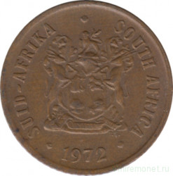 Монета. Южно-Африканская республика (ЮАР). 1 цент 1972 год.