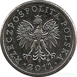 Монета. Польша. 10 грошей 2011 год.