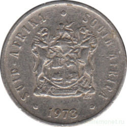 Монета. Южно-Африканская республика (ЮАР). 5 центов 1973 год.