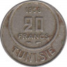Монета. Тунис. 20 франков 1950 год. ав.