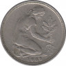 Монета. ФРГ. 50 пфеннигов 1968 год. Монетный двор - Мюнхен (D). ав.