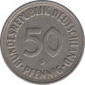 Монета. ФРГ. 50 пфеннигов 1968 год. Монетный двор - Мюнхен (D). рев.
