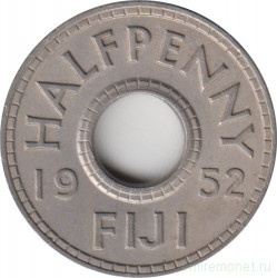 Монета. Фиджи. 1/2 пенни 1952 год.