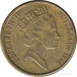 Монета. Австралия. 2 доллара 1998 год.
