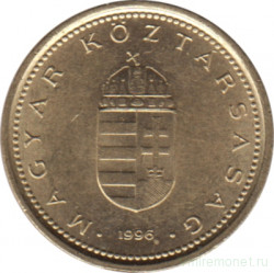 Монета. Венгрия. 1 форинт 1996 год.