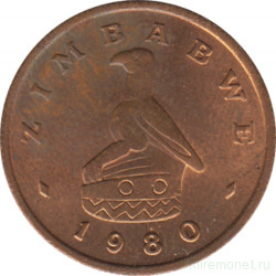 Монета. Зимбабве. 1 цент 1980 год.