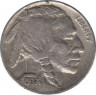  Монета. США. 5 центов 1937 год. ав.