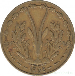 Монета. Западноафриканский экономический и валютный союз (ВСЕАО). 10 франков 1968 год.