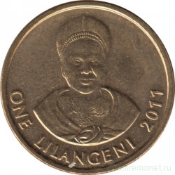 Монета. Свазиленд. 1 лилангени 2011 год.
