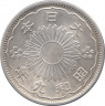 Монета. Япония. 50 сенов 1934 год (9-й год эры Сёва). ав.