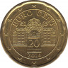 Монета. Австрия. 20 центов 2014 год. ав.