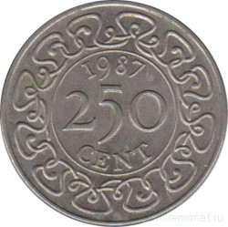Монета. Суринам. 250 центов 1987 год.