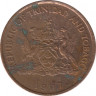 Монета. Тринидад и Тобаго. 5 центов 1997 год. ав.