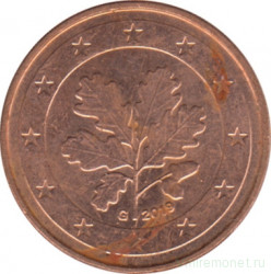 Монета. Германия. 1 цент 2019 год. (G).