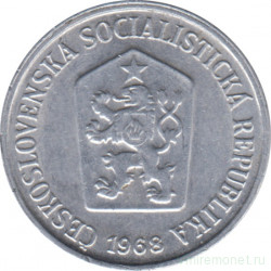 Монета. Чехословакия. 10 геллеров 1968 год.