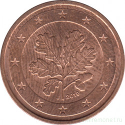 Монета. Германия. 2 цента 2019 год. (J).