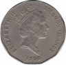 Монета. Соломоновы острова. 50 центов 1990 год. ав.