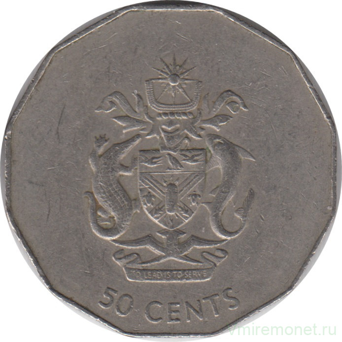 Монета. Соломоновы острова. 50 центов 1990 год.