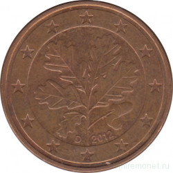 Монета. Германия. 5 центов 2012 год (D).
