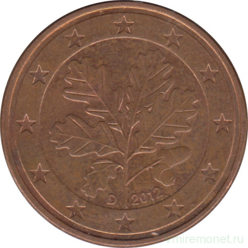 Монета. Германия. 5 центов 2012 год (D).