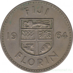 Монета. Фиджи. 1 флорин 1964 год.