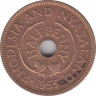 Монета. Родезия и Ньясалэнд. 1/2 пенни 1955 год. ав.