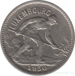 Монета. Люксембург. 50 сантимов 1930 год.