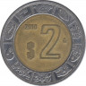 Монета. Мексика. 2 песо 2010 год. ав.