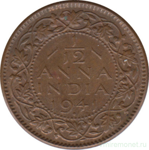 Монета. Индия. 1/12 анны 1941 год.