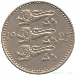 Монета. Эстония. 3 марки 1925 год.