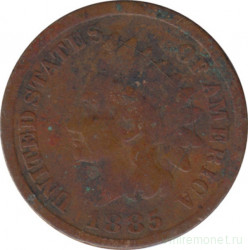 Монета. США. 1 цент 1885 год.