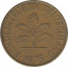  Монета. ФРГ. 10 пфеннигов 1973 год. Монетный двор - Мюнхен (D). ав.