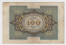 Банкнота. Германия. Веймарская республика. 100 марок 1920 год. Серийный номер - буква и восемь цифр. рев.