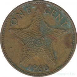 Монета. Багамские острова. 1 цент 1966 год.