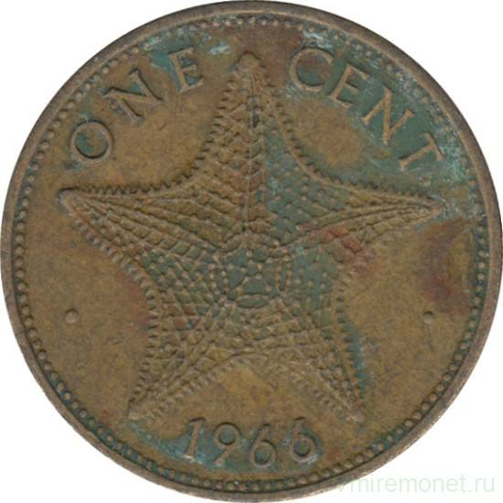 Монета. Багамские острова. 1 цент 1966 год.