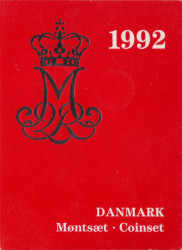 Монета. Дания. Набор разменных монет в буклете. 1992 год.