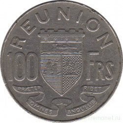 Монета. Реюньон. 100 франков 1964 год.