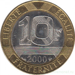Монета. Франция. 10 франков 2000 год.