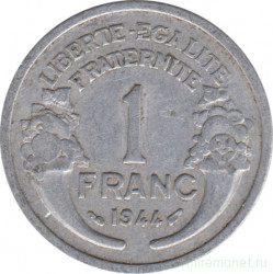 Монета. Франция. 1 франк 1944 год. Монетный двор - Париж.