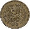 Аверс. Монета. Финляндия. 5 марок 1940 год.
