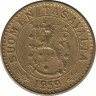 Аверс. Монета. Финляндия. 20 марок 1959 год.