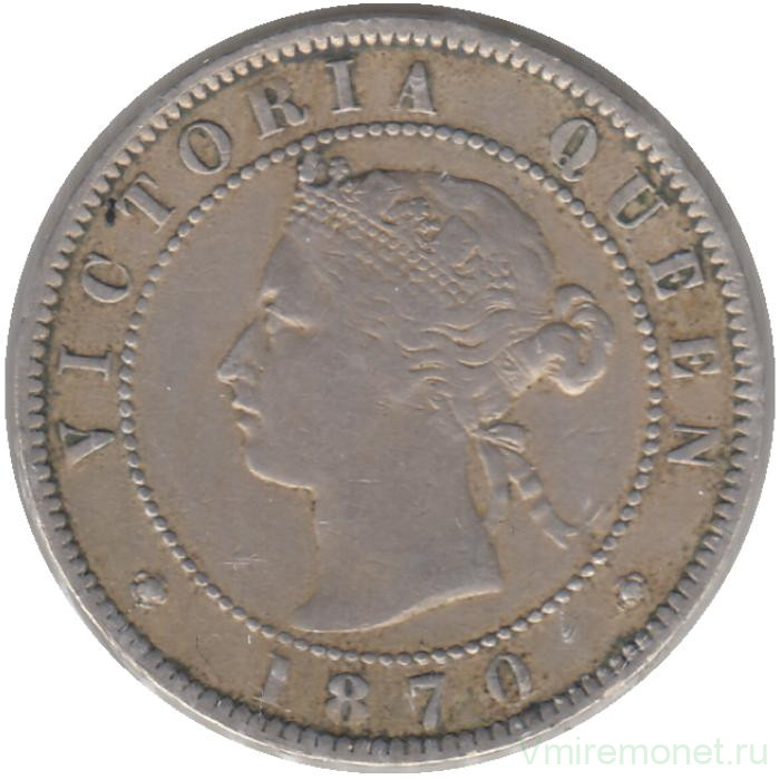 Монета. Ямайка. 1/2 пенни 1870 год.