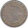 Монета. Ямайка. 1/2 пенни 1870 год.