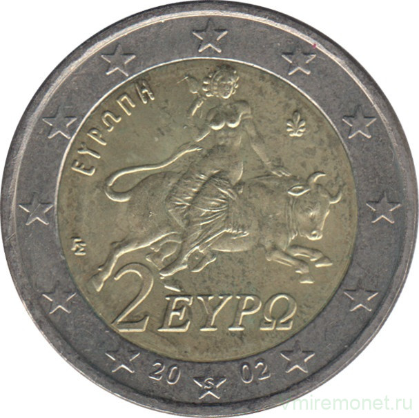 Монеты. Греция. Набор евро 8 монет 2002 год. 1, 2, 5, 10, 20, 50 центов, 1, 2 евро.