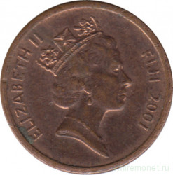 Монета. Фиджи. 1 цент 2001 год.